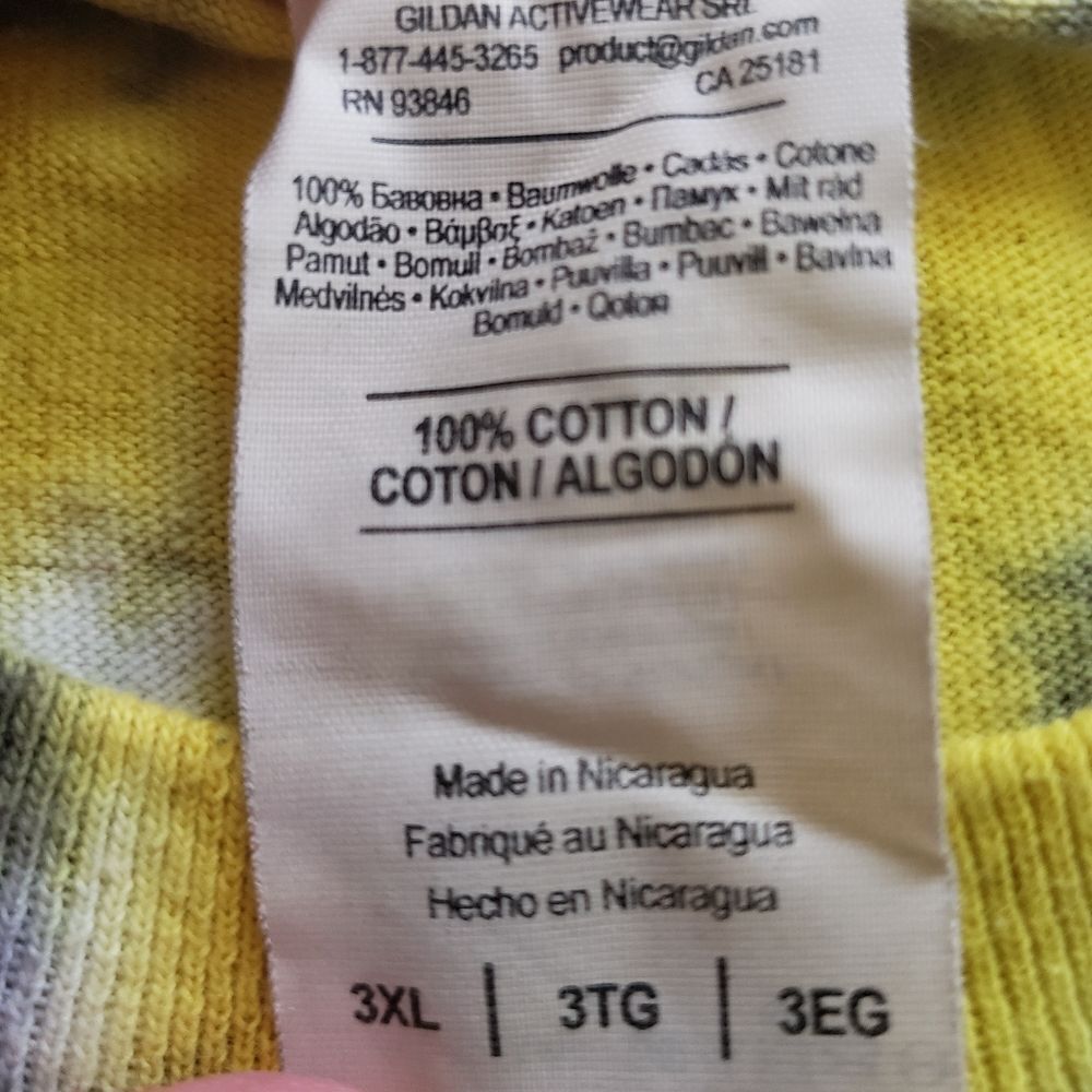 Yellow & Blue Wu Tang Tee Shirt Sz 3XL - Picture 7 of 8